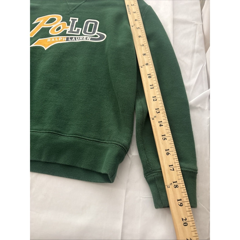 Polo Ralph Lauren Boys Dark Green Graphic Pullover Sweatshirt Size 7 - Picture 8 of 10